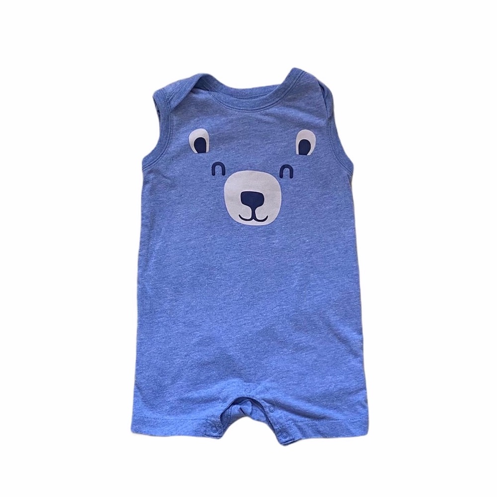 Old navy blue bear romper 6-12 months